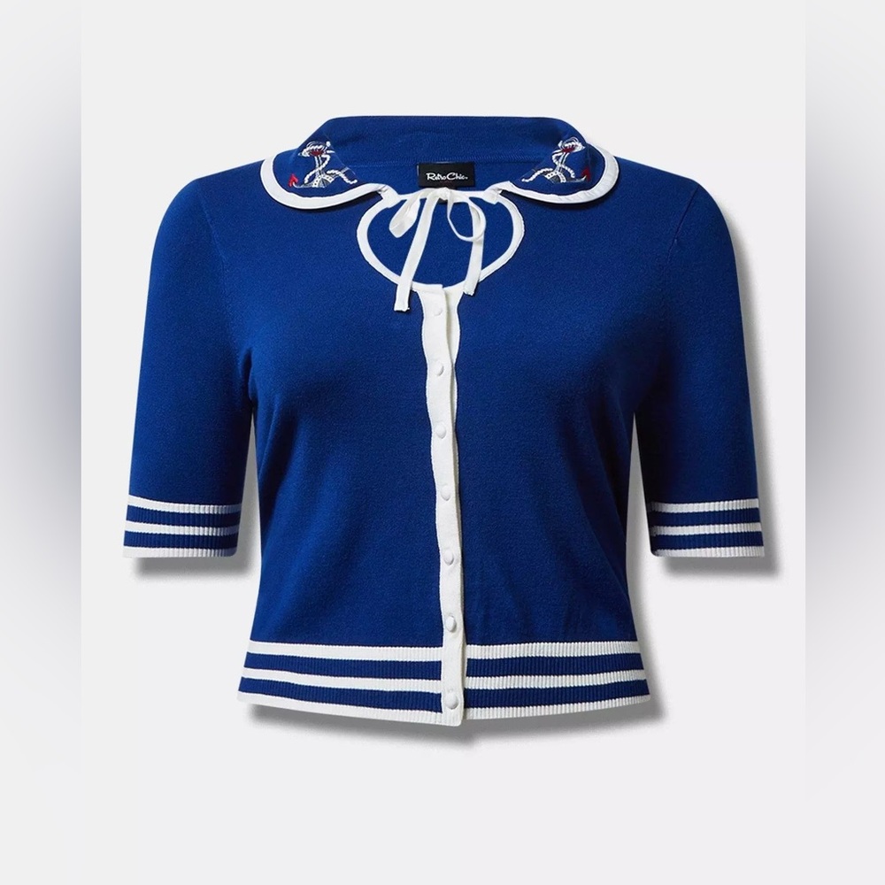 Torrid Retro Chic Nautical Cardigan ft. Anchors ⚓️